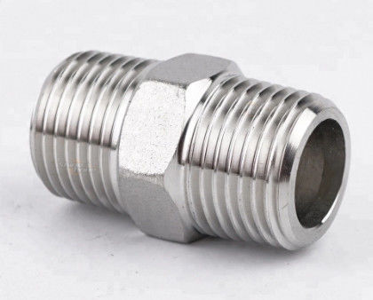 15000PSI 1/2" NPT Double Thread Stainless Steel Hex Nipple